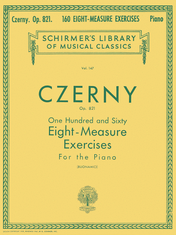 Czerny, ed. Buonamici - 160 Eight-Measure Exercises,  Op. 821 - Piano Method