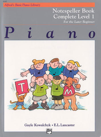 Alfred's Basic Later Beginner: Notespeller, Level 1 - Piano Method
