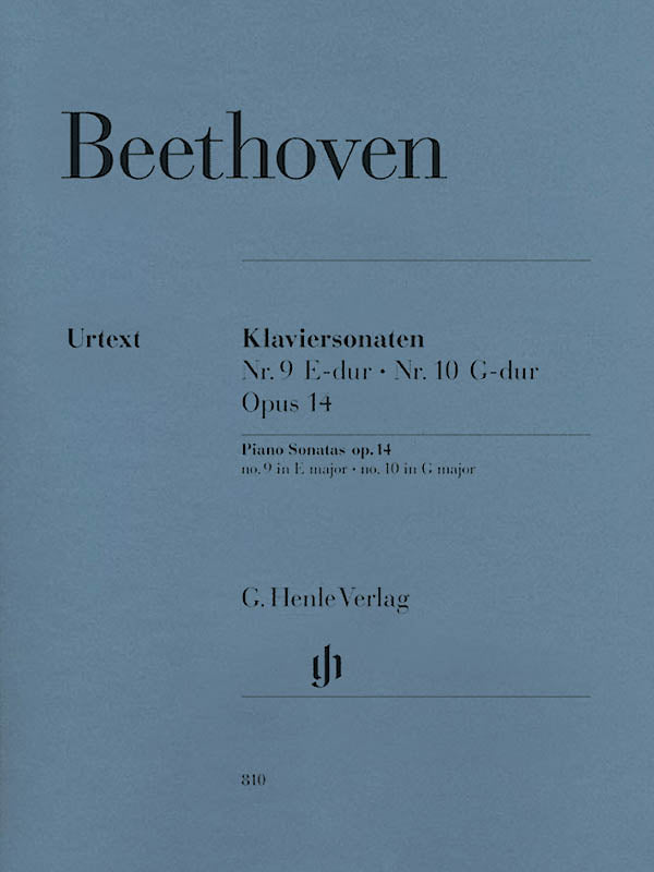 Beethoven, eds. Gertsch and Perahia – Piano Sonatas No. 9 in E Major Op. 14 and No. 10 in G Major Op. 14 – Piano