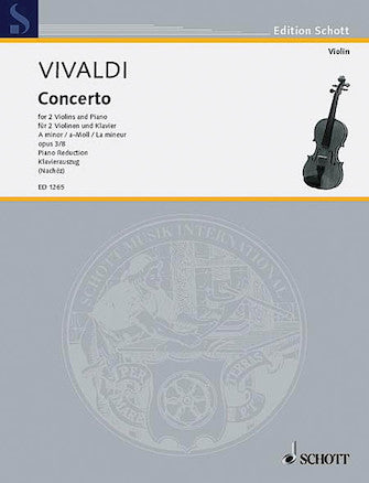 Vivaldi - L'Estro Armonico, RV 522, Concerto Grosso in A minor, Op. 3, No. 8 - 2 Violins and Piano