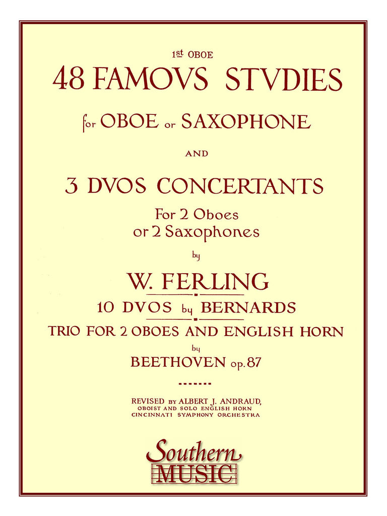 Ferling - 48 Famous Studies, etc. (1st oboe part) - Oboe or Saxophone