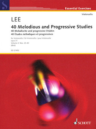 Lee- 40 Melodious and Progressive Studies for Violoncello op. 31, Vol. 2: Nos. 23-40 - Cello