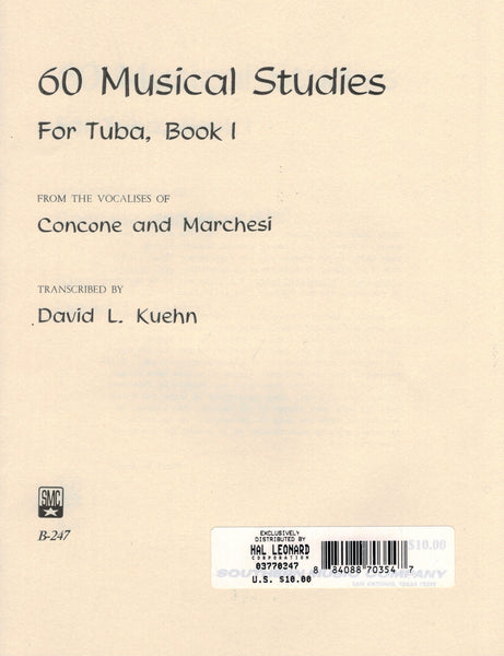 Concone and Marchesi, arr. Kuehn - 60 Musical Studies, Vol. 1 - Tuba Method