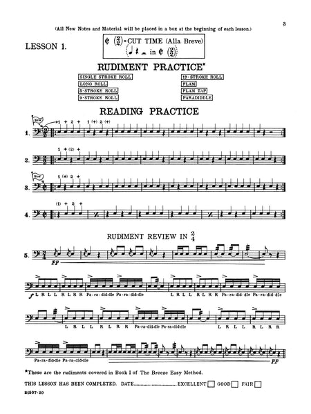 Kinyon – Breeze-Easy Method 2: Drums – Drum Method
