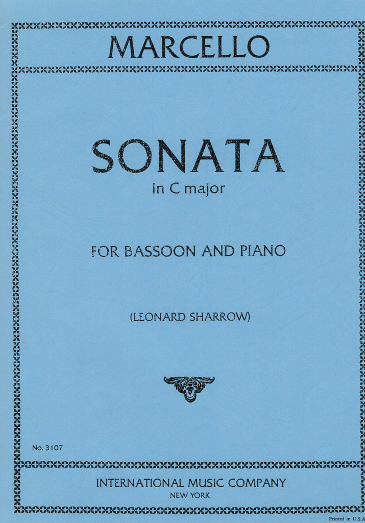 Marcello, ed. Sharrow – Sonata in C Major – Bassoon and Piano