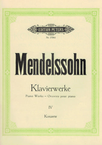 Mendelssohn, ed. Kullak – Piano Works, Vol. 4 – Piano