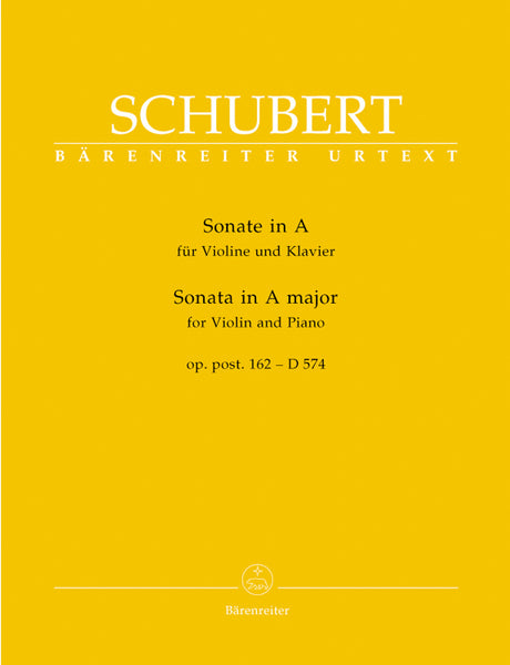 Schubert - Sonata in A Major, D.574 (Op. 162) - Violin and Piano