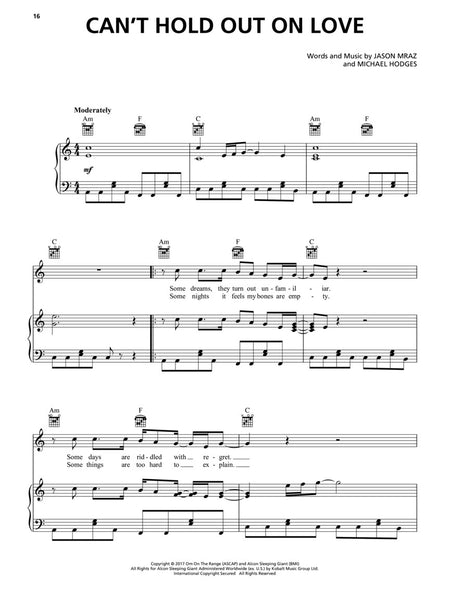 Mraz – Best of Jason Mraz – Piano, Vocal, Guitar