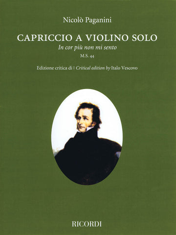 Paganini, ed. Vescovo – Capriccio a Violino Solo, M.S. 44 – Violin