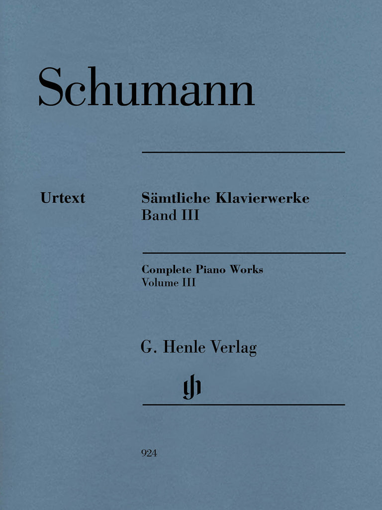 Schumann, ed. Herttrich – Complete Piano Works, Vol. III – Piano