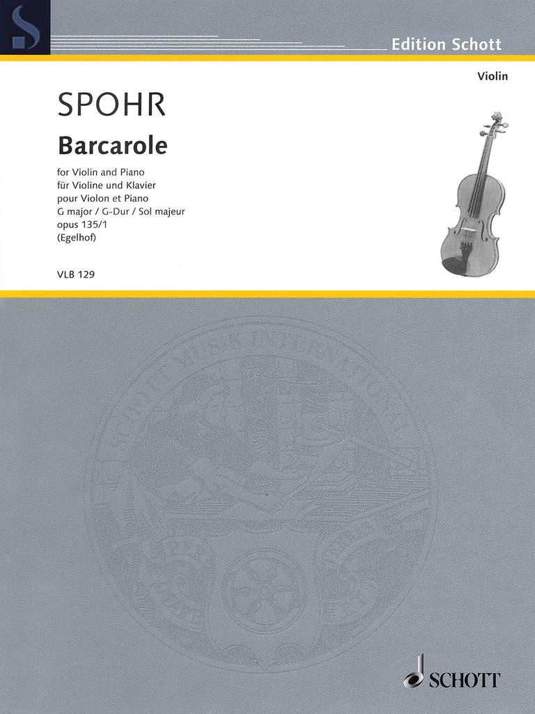 Spohr - Barcarole - Violin and Piano