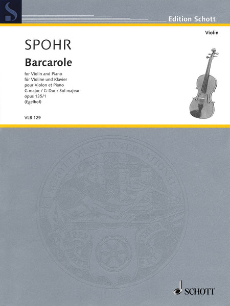 Spohr - Barcarole - Violin and Piano