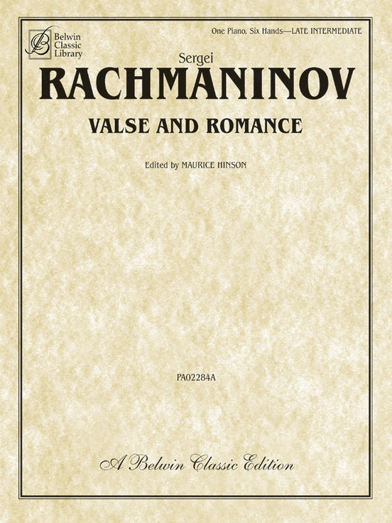 Rachmaninoff - Valse and Romance - Piano 6-Hands