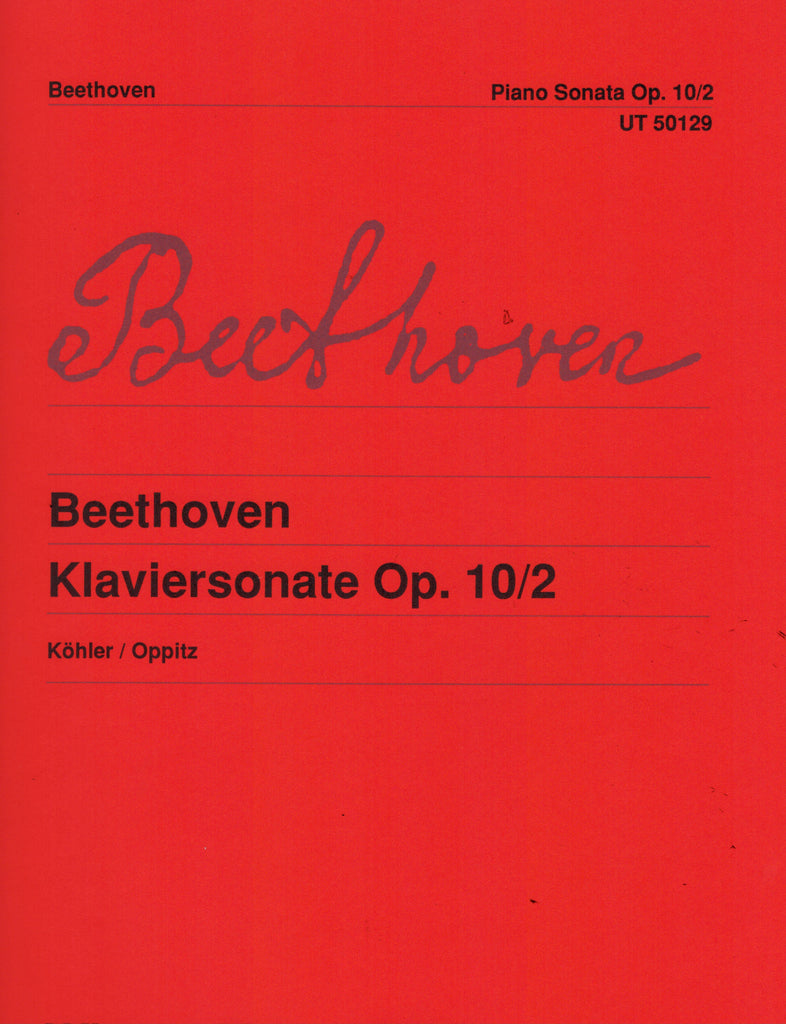 Beethoven, ed. Kohler – Piano Sonata, Op. 10/2 – Piano