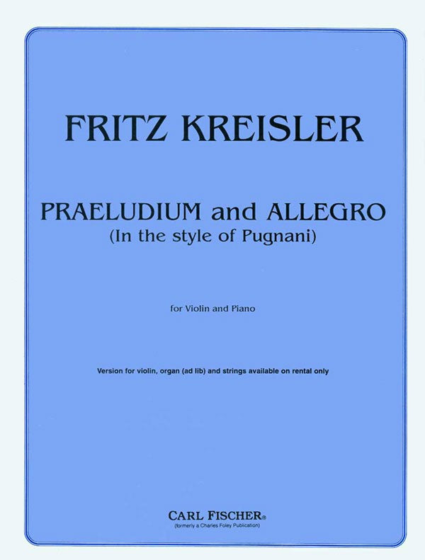 Kreisler - Praeludium and Allegro - Violin and Piano