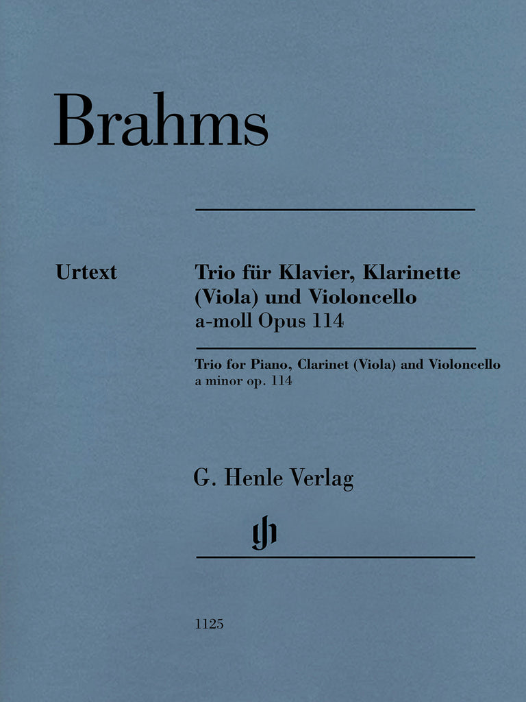 Brahms - Trio in A Minor, Op. 114 - Piano, Clarinet (Viola), and Cello