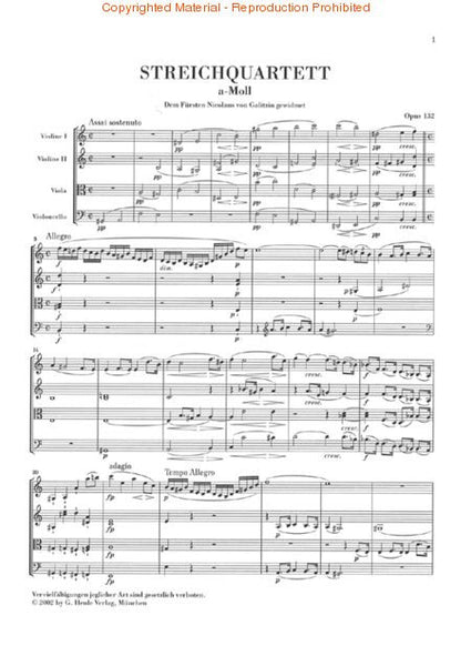 Beethoven - Complete String Quartets (7 Volumes) - Study Score