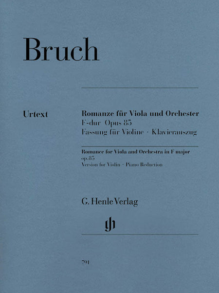 Bruch - Romance for Viola - Violin and Piano