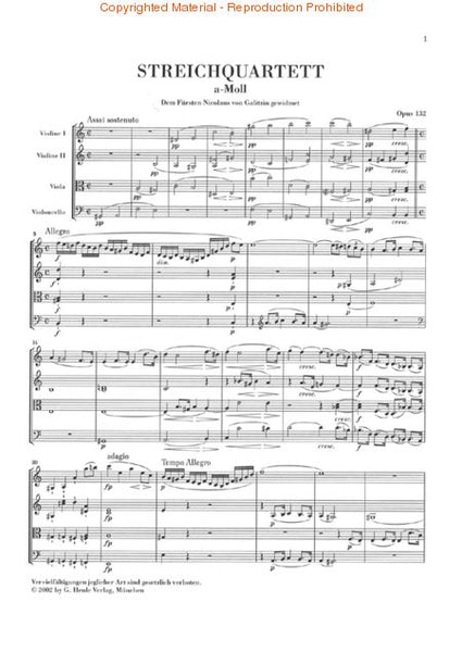 Beethoven - Complete String Quartets (7 Volumes) - Study Score
