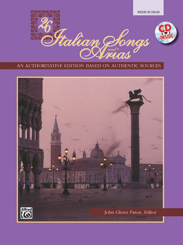 Various, ed. Paton – 26 Italian Songs and Arias – Medium High Voice and Piano