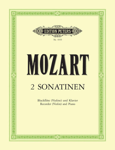 Mozart – Sonatinas Nos. 2 and 4 in Bb Major, K. 439b – Recorder and Piano