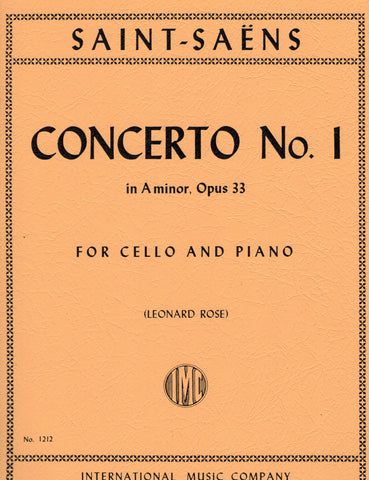 Saint-Saens, ed. Rose - Concerto No. 1 in A Minor, Op. 33 - Cello and Piano