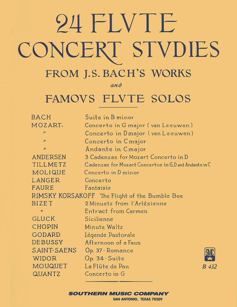 Bach, Mozart, et al. - 24 Flute Concert Studies - Flute