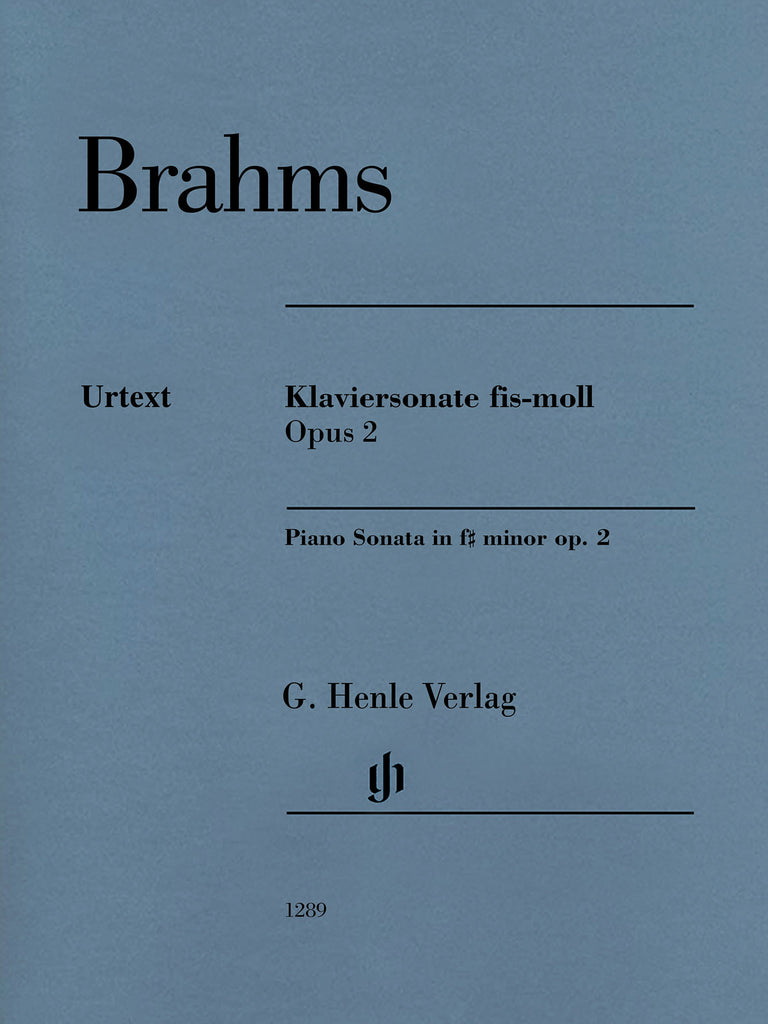 Brahms, ed. Eich – Piano Sonata in F# Minor, Op. 2 – Piano