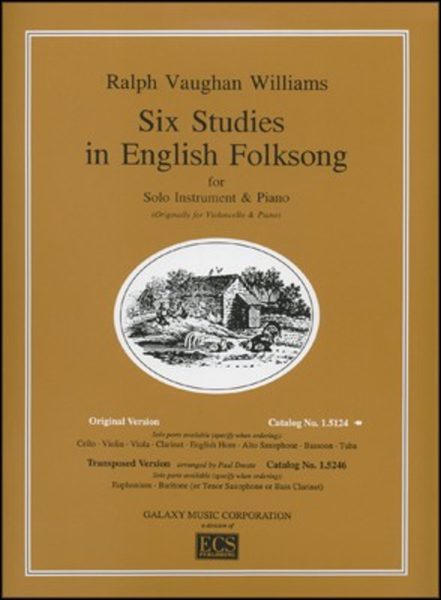 Vaughan Williams - Six Studies in English Folksong - Viola and Piano