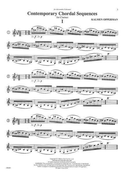 Opperman – Velocity Studies for Clarinet – Clarinet Method