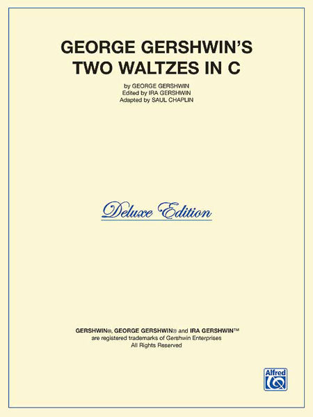 Gershwin, ed. Gershwin, ad. Chaplin - Two Waltzes in C - Piano Solo