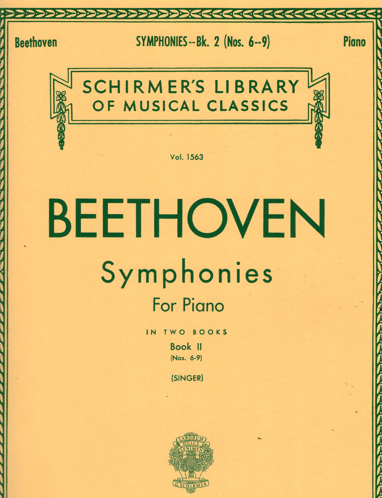 Beethoven, arr. Singer – Symphonies, Book II: Nos. 6-9 – Piano