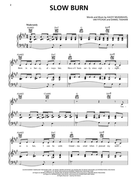 Musgraves - Golden Hour - Piano, Vocal, Guitar