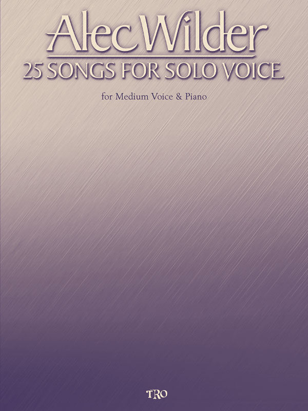 Wilder – 25 Songs for Solo Voice – Voice