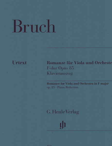 Bruch, ed./fin. Weber - Romance for Viola and Orchestra in F Major, Op. 85 - Viola and Piano