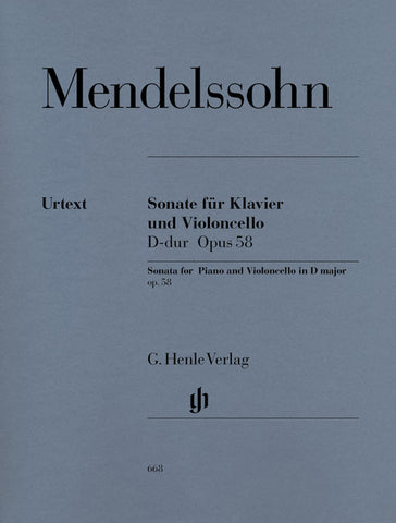 Mendelssohn - Sonata in D, Op. 58 - Cello and Piano