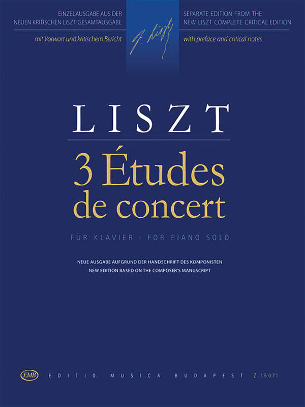 Liszt – 3 Etudes de Concert – Piano