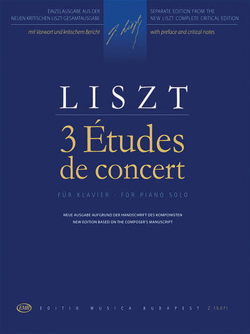 Liszt – 3 Etudes de Concert – Piano