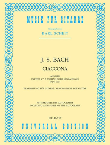 Bach, ed. Scheit - Ciaccona (Chaconne), BWV. 1004 - Guitar