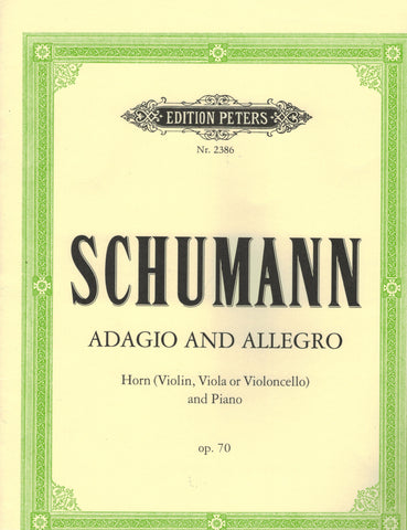 Schumann - Adagio and Allegro, Op. 70 - Horn (Violin, Viola, or Cello) and Piano