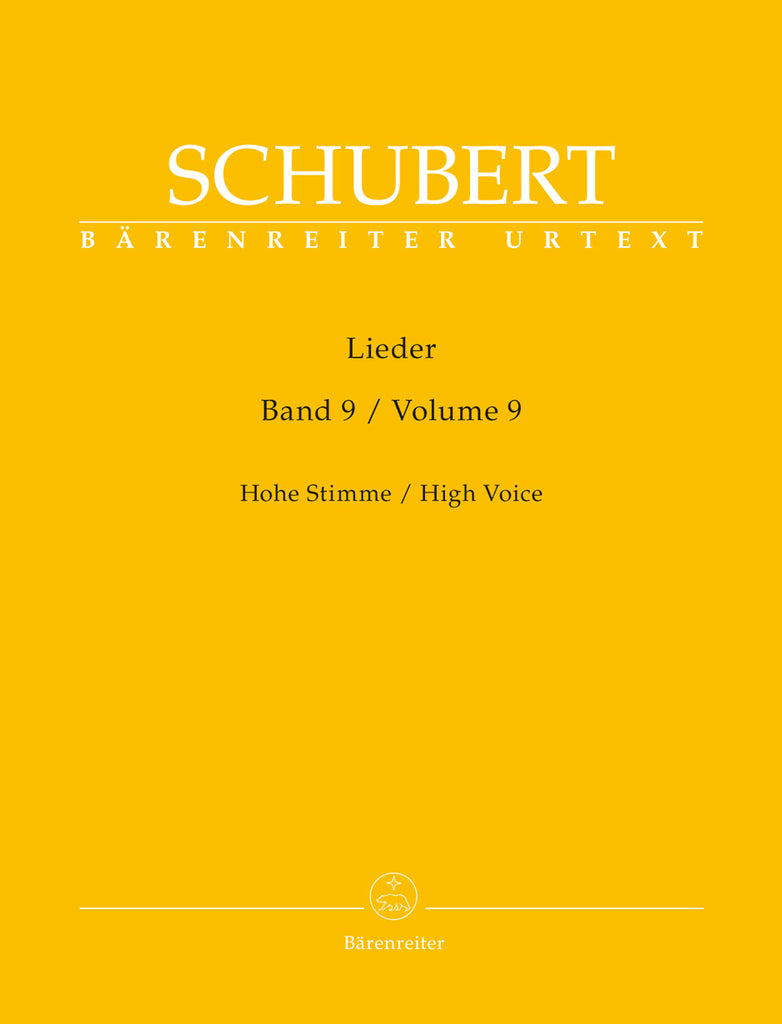 Schubert, ed. Durr – Lieder, Vol. 9 – High Voice and Piano