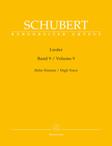 Schubert, ed. Durr – Lieder, Vol. 9 – High Voice and Piano