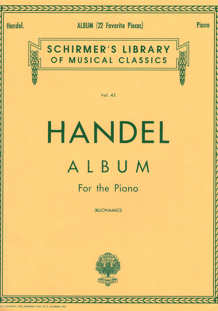 Handel, ed. Buonamici – Album for the Piano – Piano