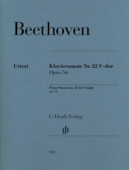 Beethoven, ed. Wallner – Piano Sonata No. 22 in F Major, Op. 54 – Piano