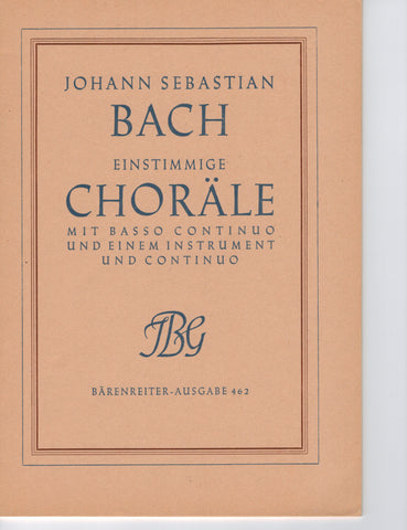 Bach, ed. Reinhart - Einstimmige Chorale, Vol. 1 - Voice and Instrument