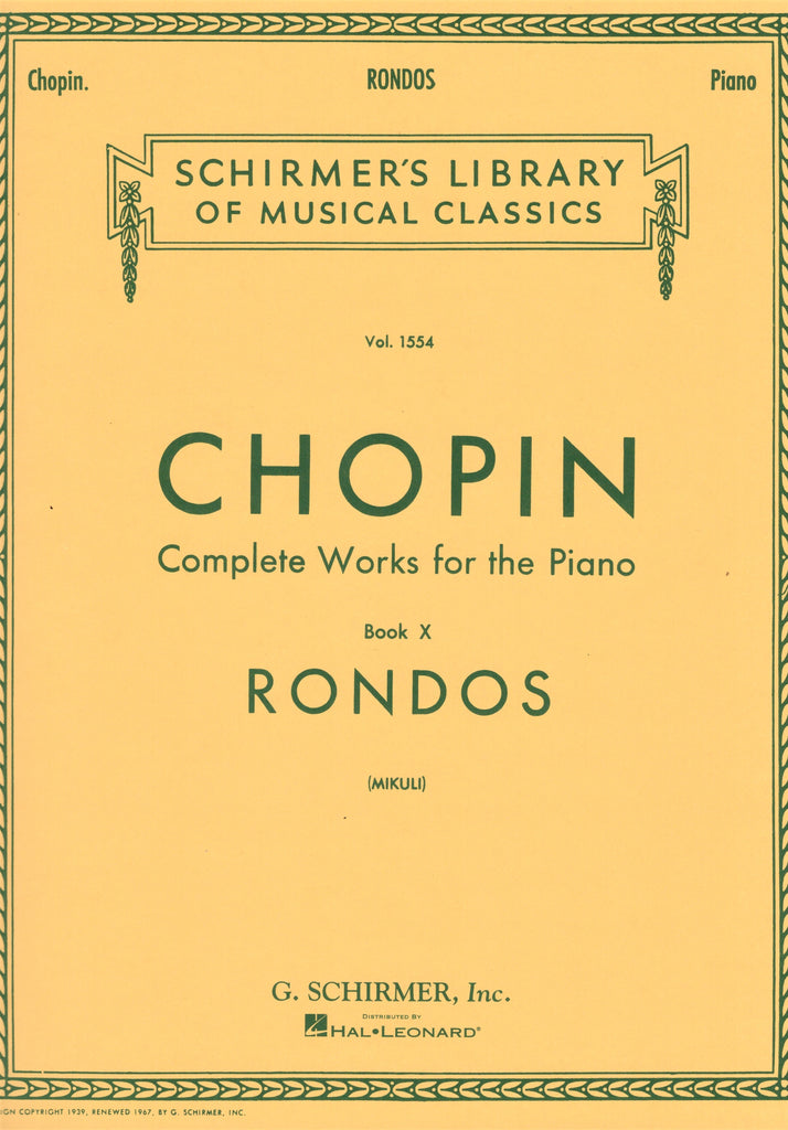 Chopin, ed. Mikuli – Rondos – Piano