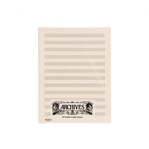 Archives Manuscript Paper - Double folded 8-stave 24 pack