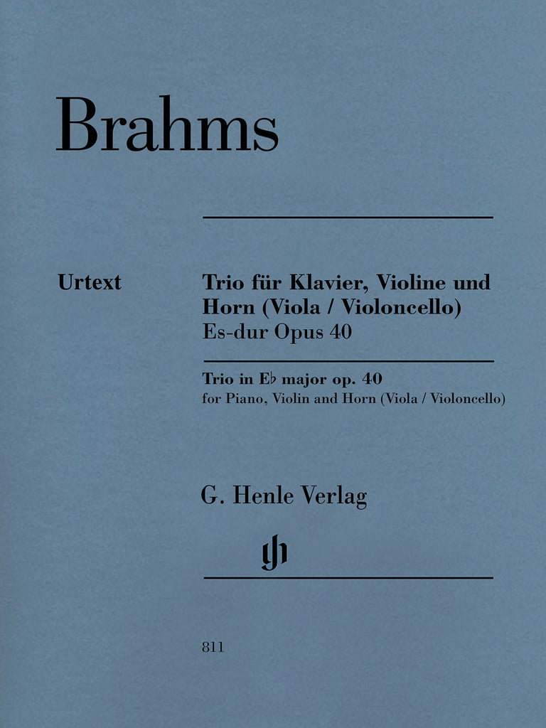 Brahms - Trio in Eb Major, Op. 40 - Piano, Violin, and Horn