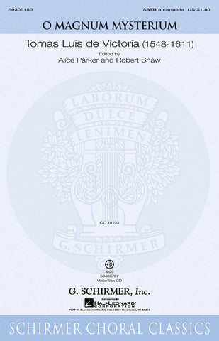 Victoria, ed. Shaw-Palmer - O Magnum Mysterium - SATB