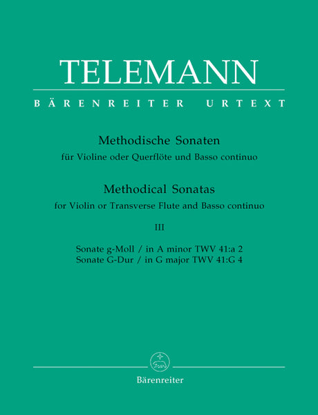 Telemann - Methodical Sonatas III - Violin (Flute) and Piano